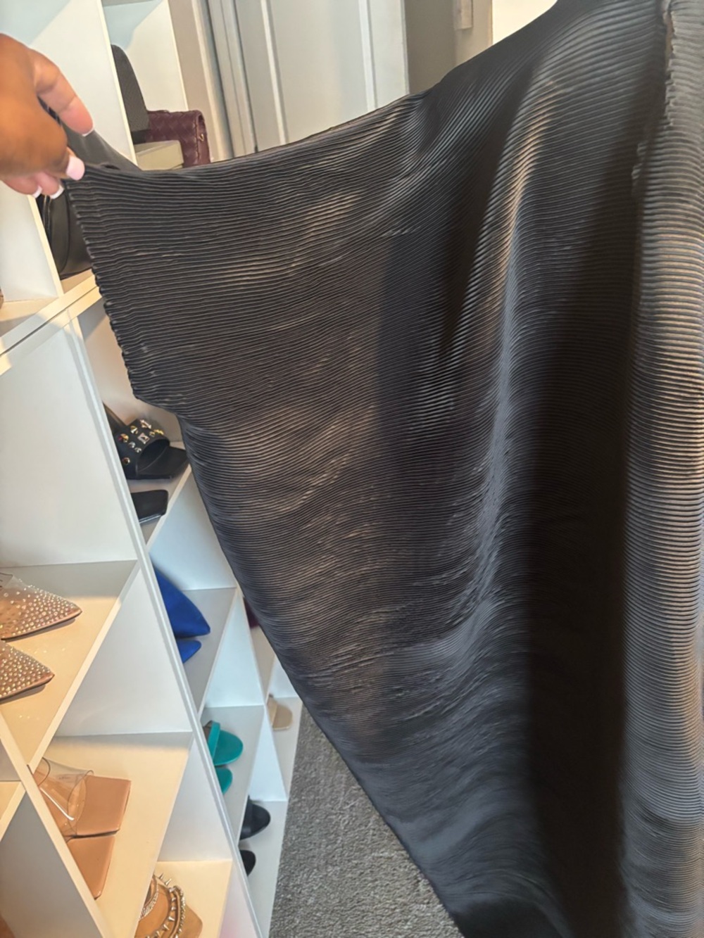 Elegant Black Draped Women’s Dress - Picture 9 of 12